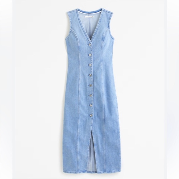 Abercrombie denim dress midi - Picture 3 of 8